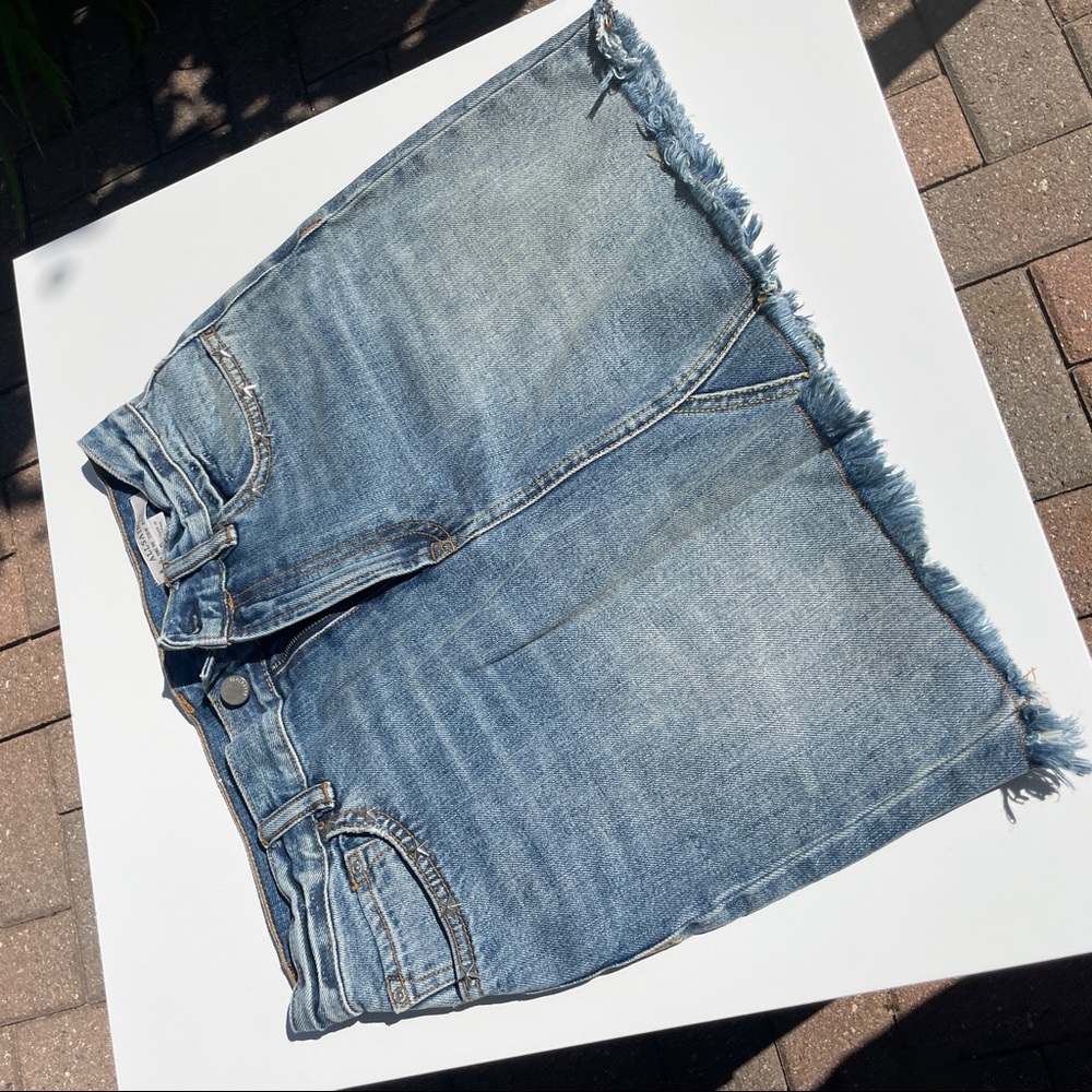 All Saints mini denim skirt